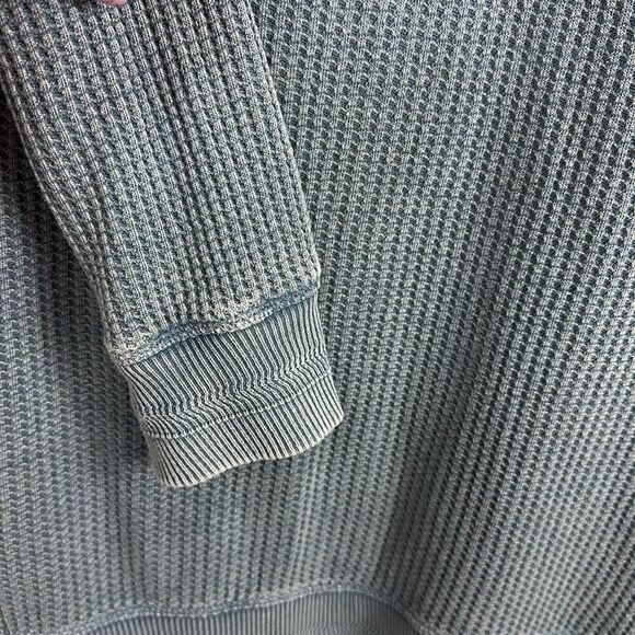 Soft Surroundings Blue Waffle Knit Hi-Low Hem Sweater Size L - Picture 3 of 8